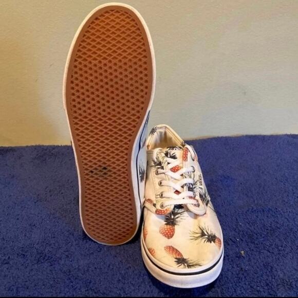 Vans Women's 6.5 Pineapple Print Lace Up Skater Tennis Shoe Sneakers - Picture 5 of 10